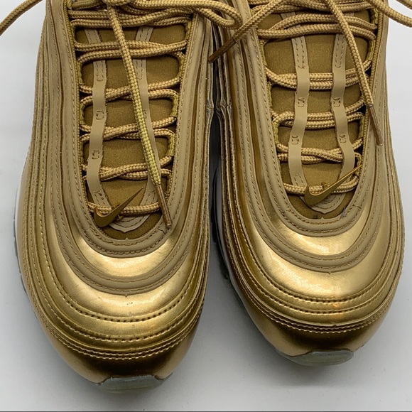 Nike Air Max 97 Metallic Gold Women's Running Sneakers - Picture 11 of 13
